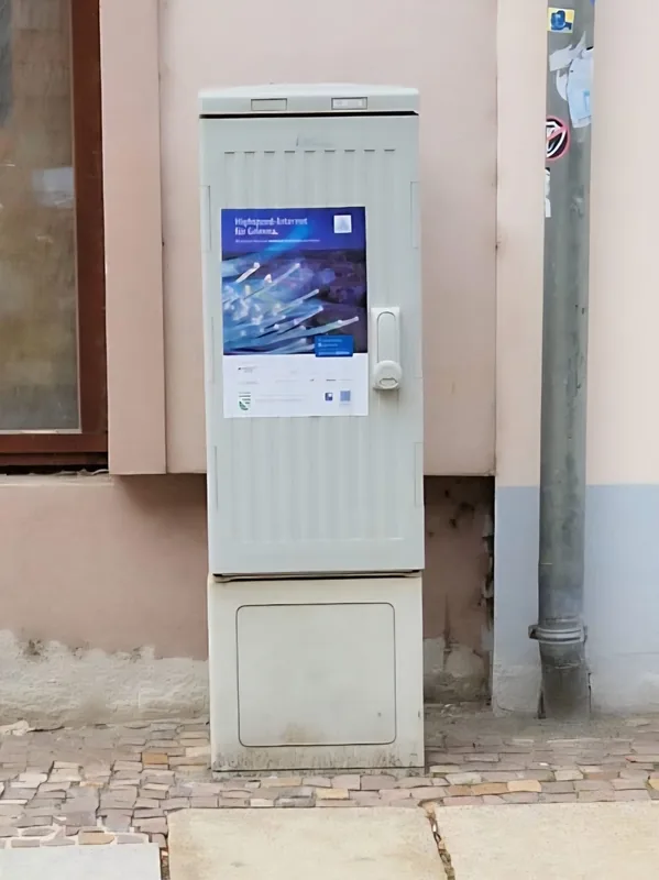 Vorher-Foto Stromkasten Brückenstraße, gegenüber Drogerie Dornig